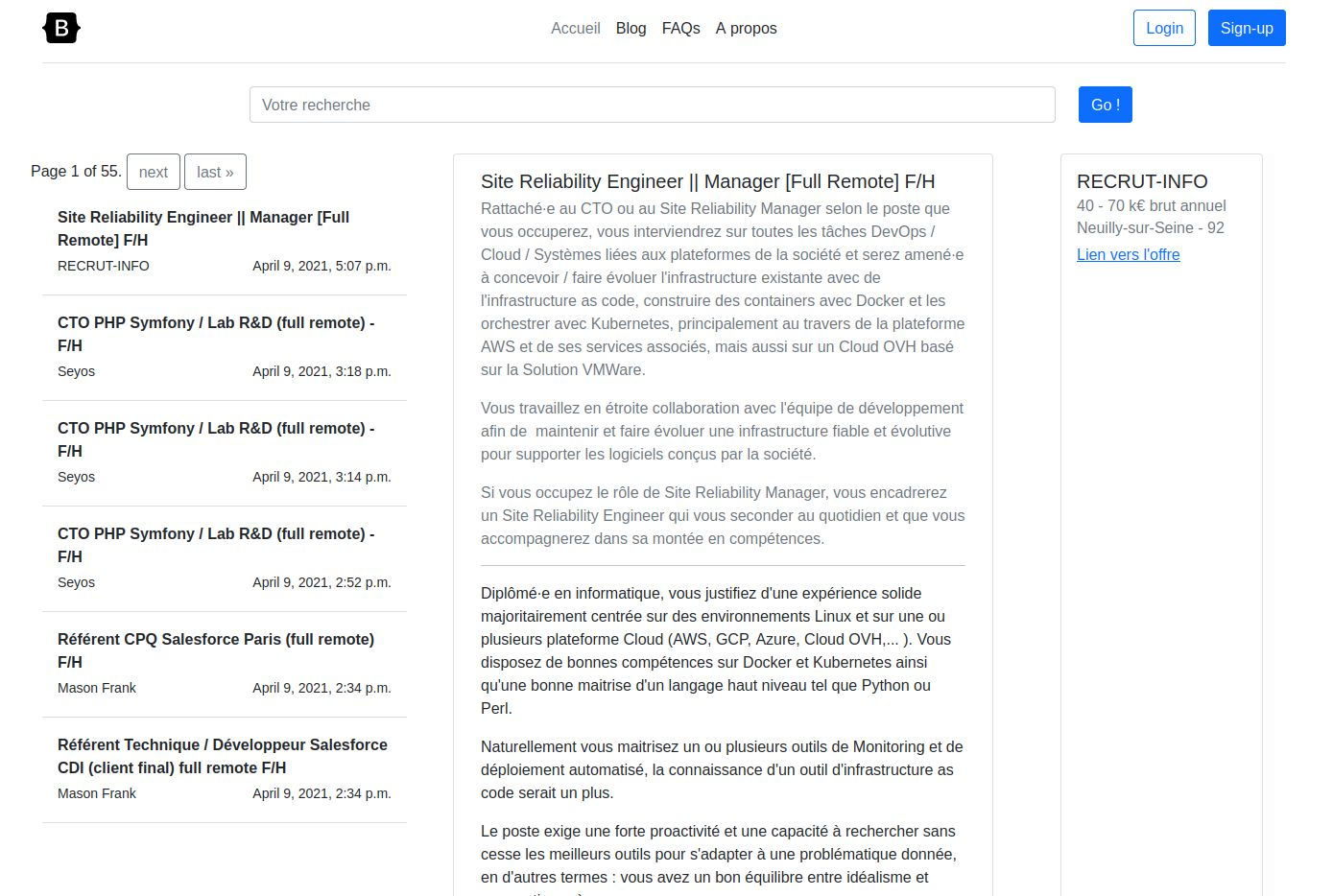 Capture de l’ancienne version de teletravail.guru