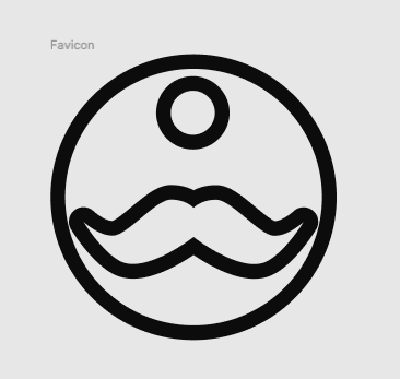 Une version arrondie du logo, où le géotag est simplement remplacé par un cercle