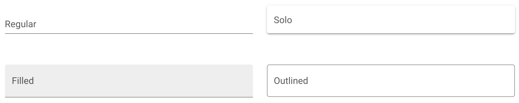 Variation du champ texte du design system Vuetify